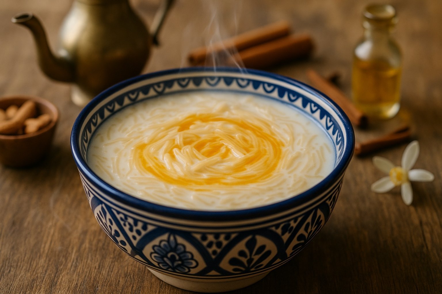 Chaâria au lait vermicelles au lait marocains onctueux