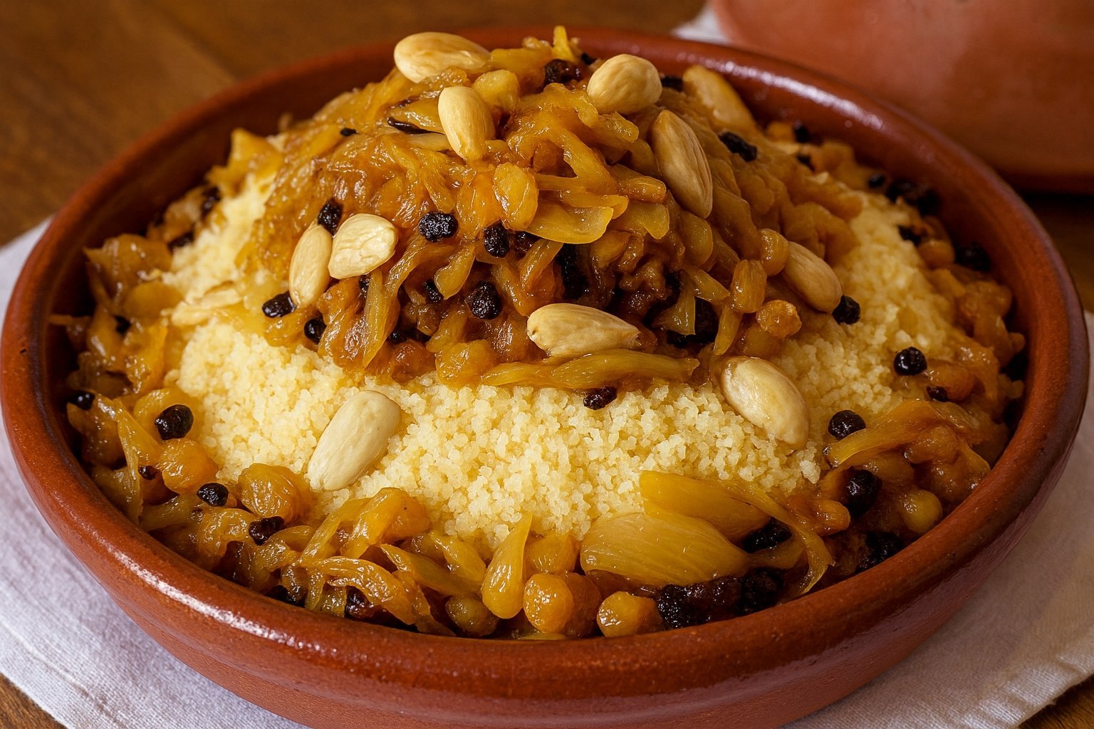 Couscous aux oignons et raisins secs