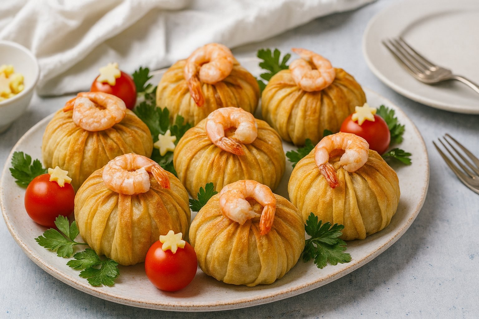 Minis Pastillas aux Crevettes et au Saumon