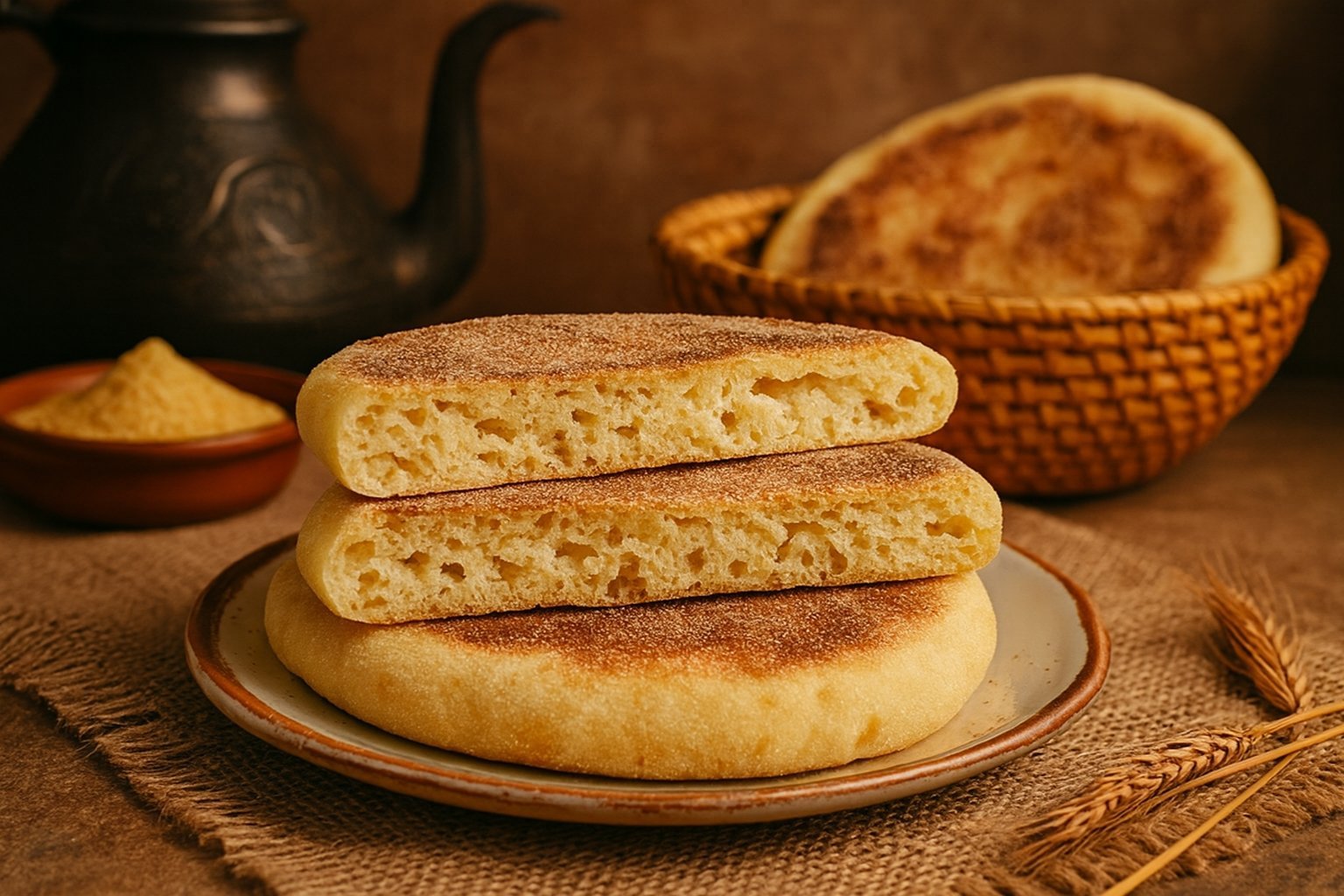 Recette Matlouh : Pain Algérien à la Poêle (khobz tajine)