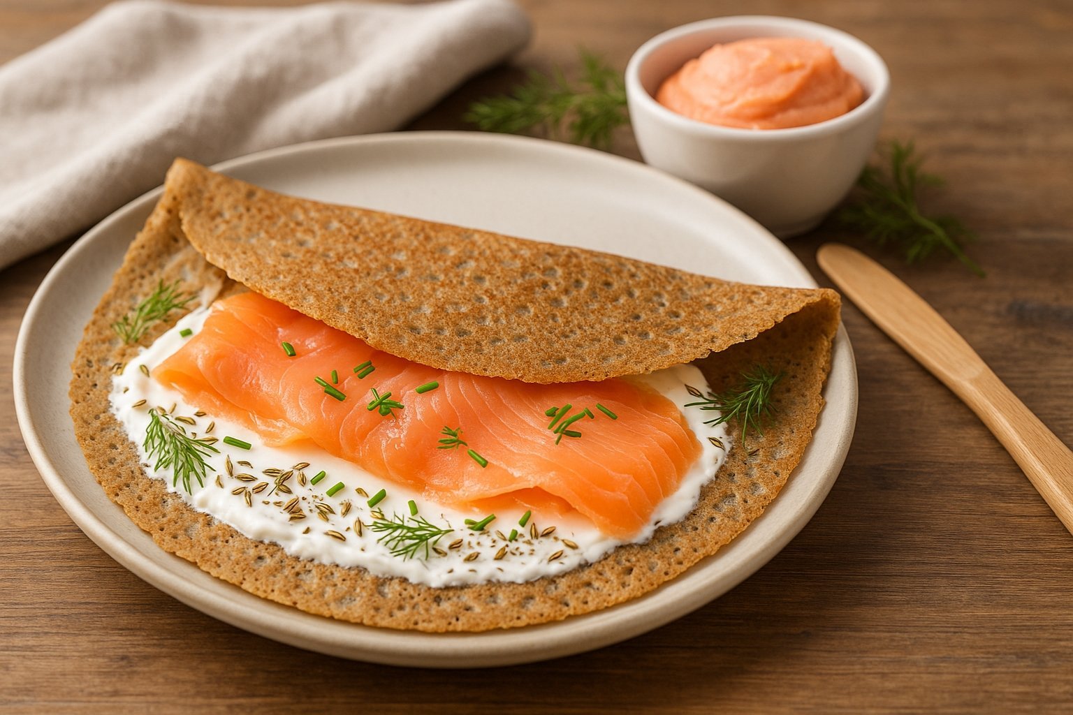 recette Galette bretonne au saumon fumé