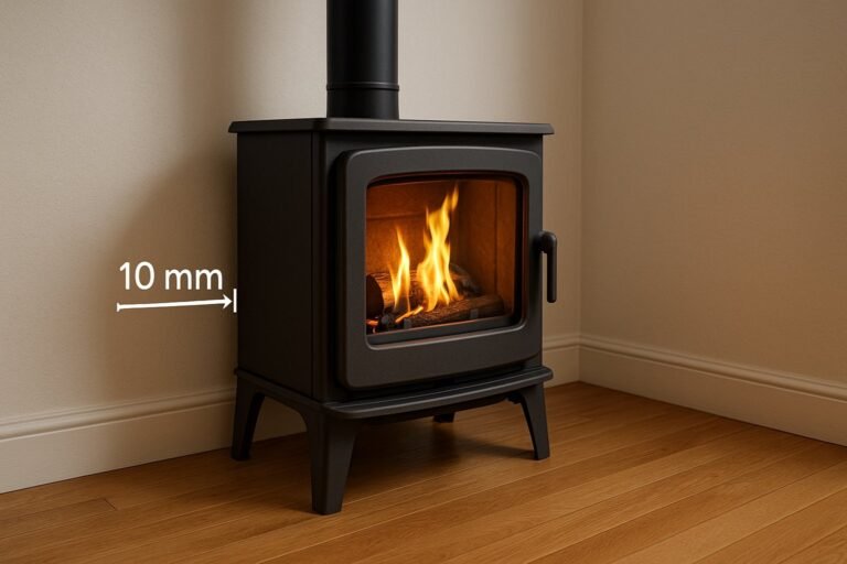 Poêle à 10 cm du mur