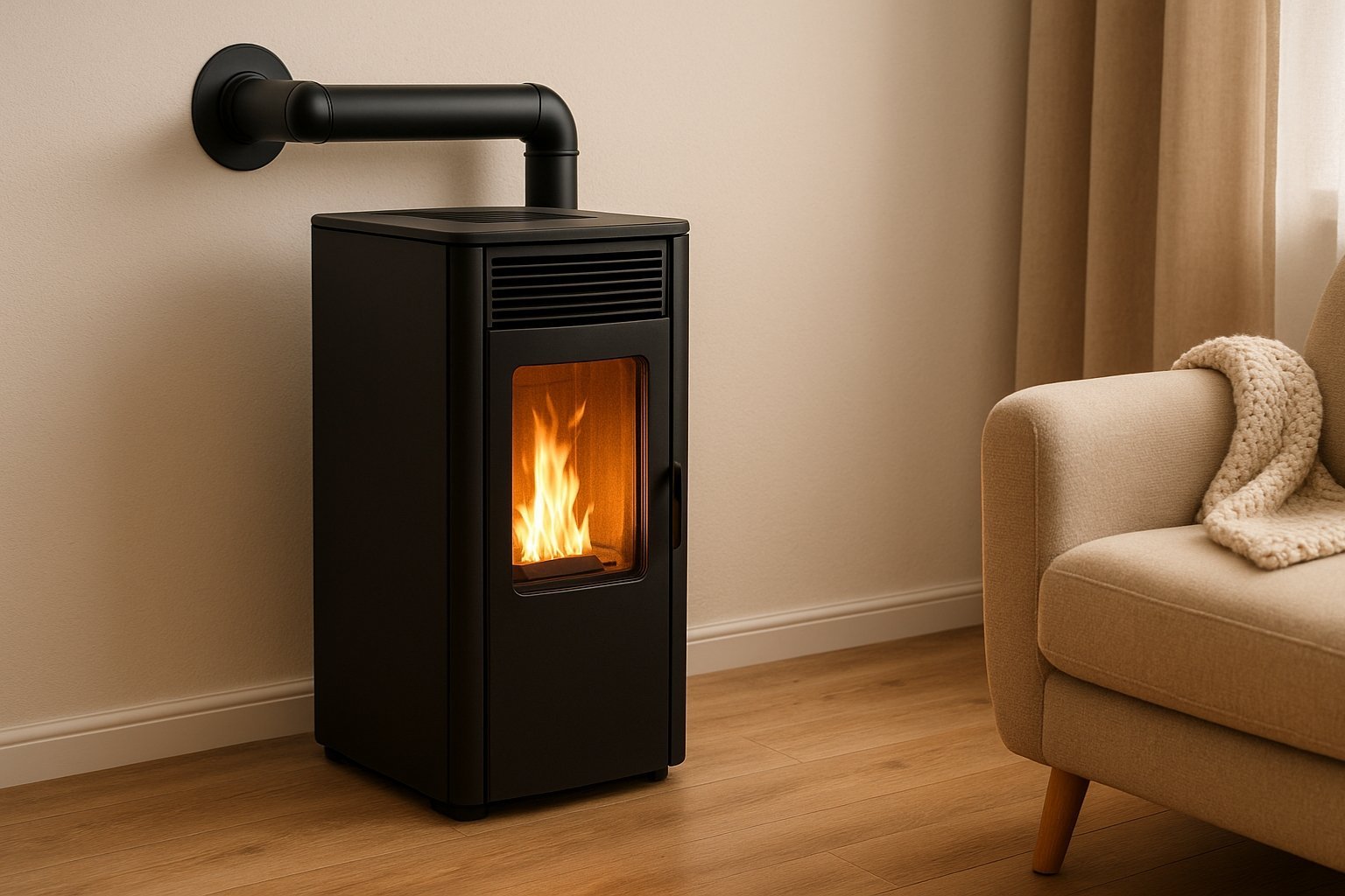 Poêle à granulés sans conduit de cheminée