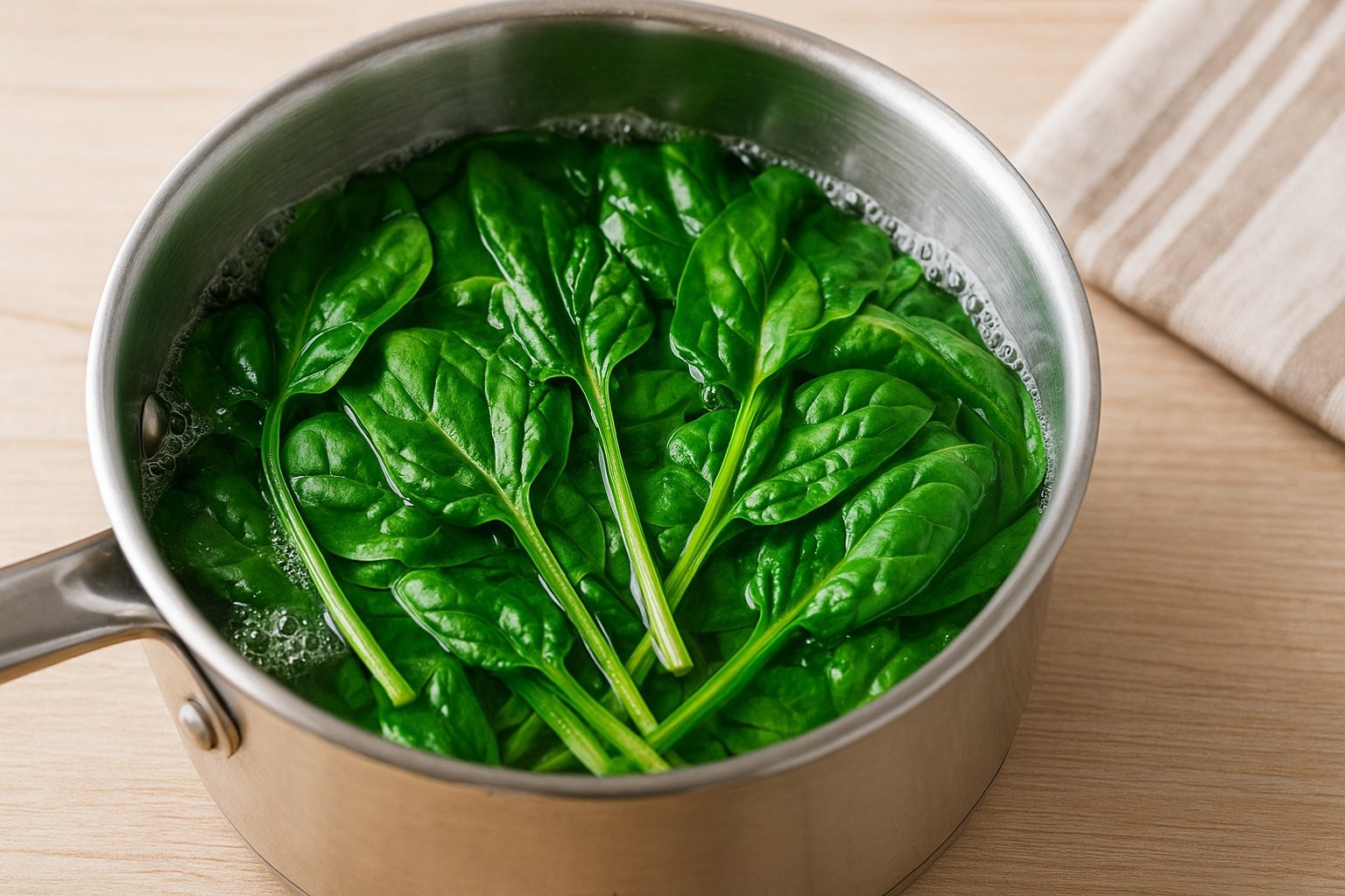 Temps de cuisson épinard