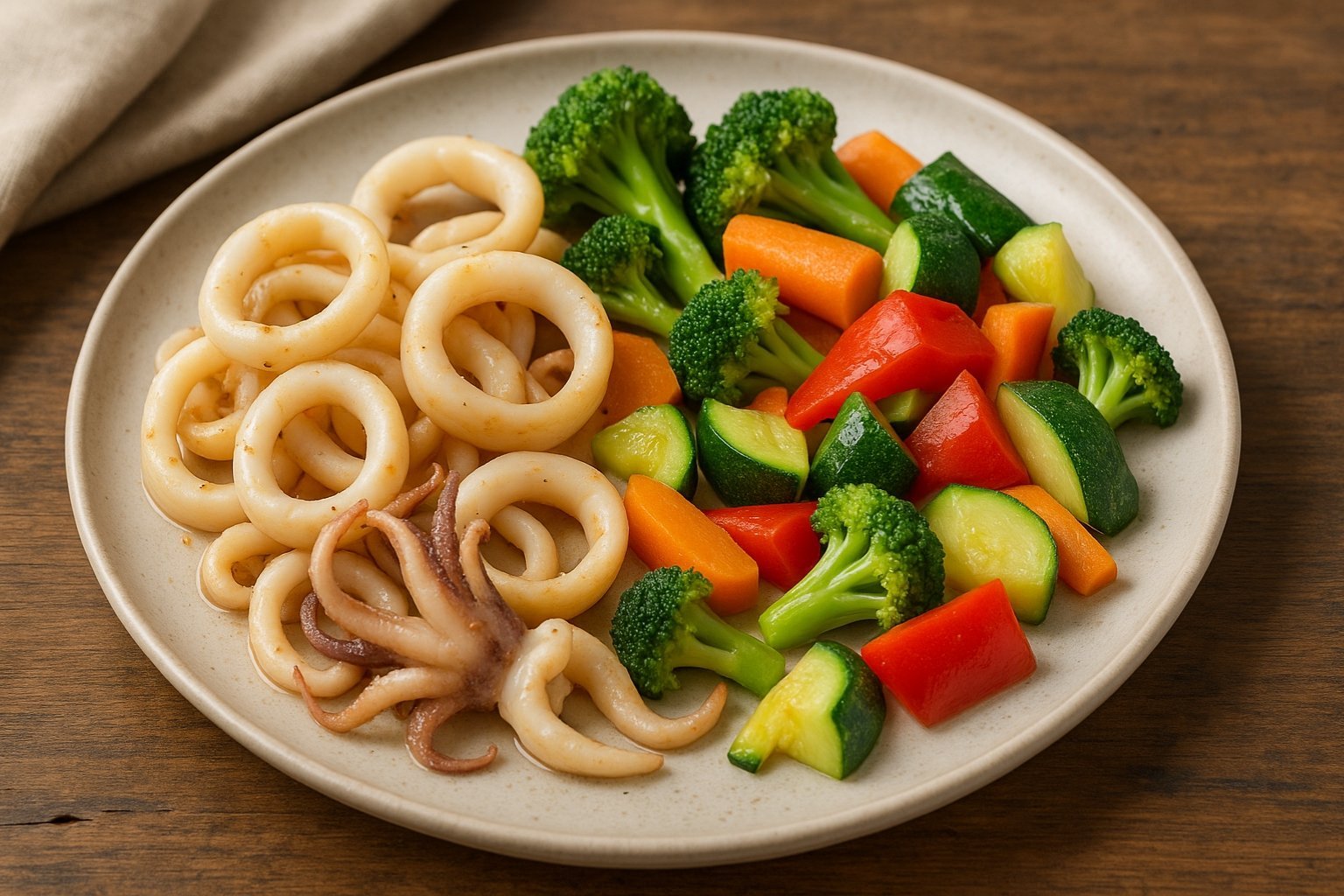 quel légumes avec des encornets