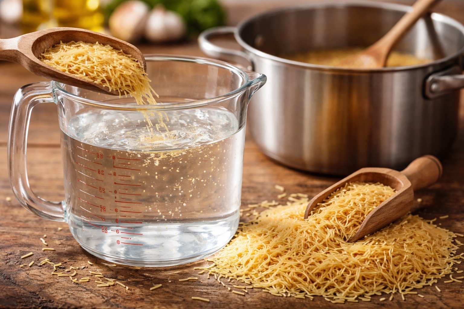 Quelle quantité de vermicelle pour 1 litre d'eau