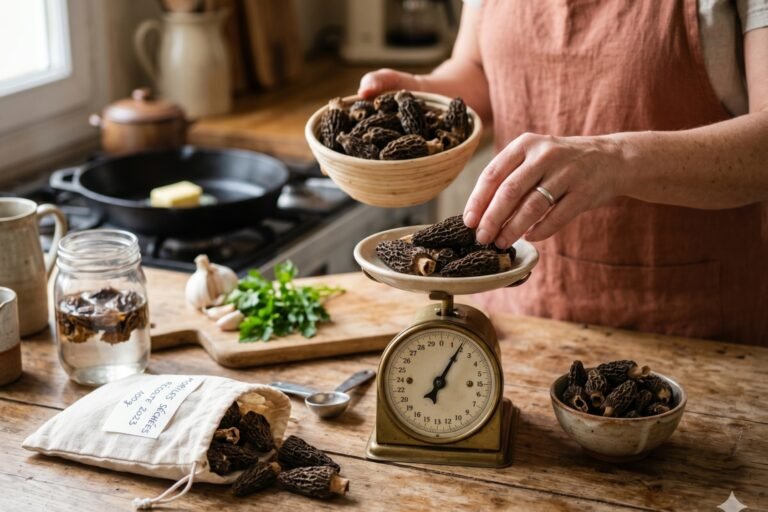 Quelle quantité de morilles séchées par personne